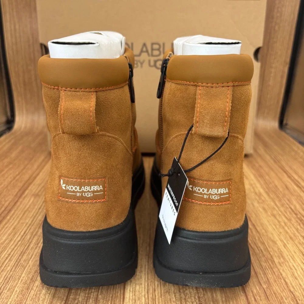Koolaburra by UGG Koola Mini Hybrid Boots Womens 9 Chestnut Waterproof Suede NEW